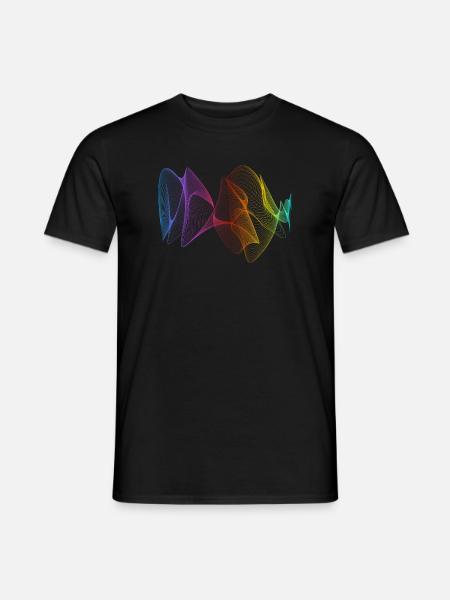 Abstract Lines Design 01 - Men's T-Shirt - black
