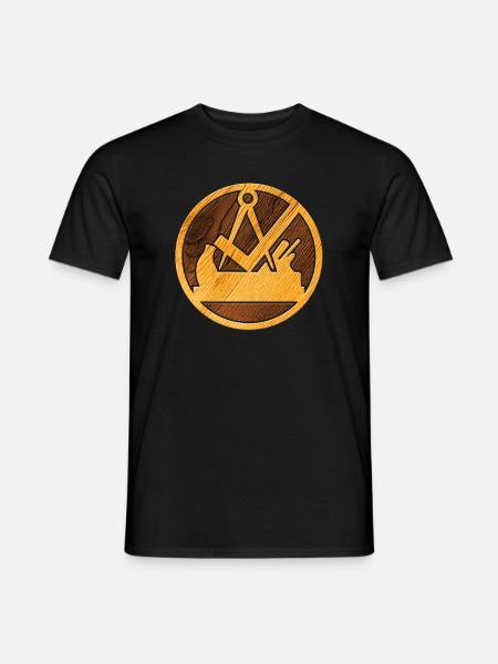Charpentier cool et armoiries de la guilde des charpentiers en bois - T-shirt homme - noir