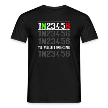 Code-Glyphen, die du nicht verstehen würdest - Männer T-Shirt - Schwarz - Vorne - AI Model Male 178 light (178cm)
