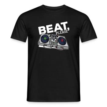 Beatbox Turntable MC DJ Deejay Scratchen Hip Hop - Männer T-Shirt - Schwarz - Vorne - AI Model Male 178 light (178cm)