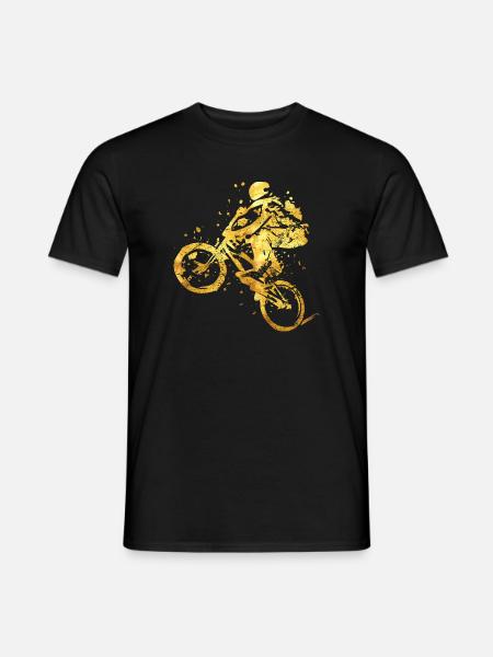 Bike - BMX - Fahrrad - Mountainbike - Gold - BMX - Männer T-Shirt - Schwarz