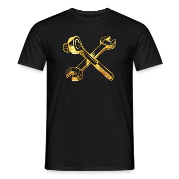 Tool wrench hobby mechanic car - Men's T-Shirt - black - Front - AI Model Male 178 light (178cm)