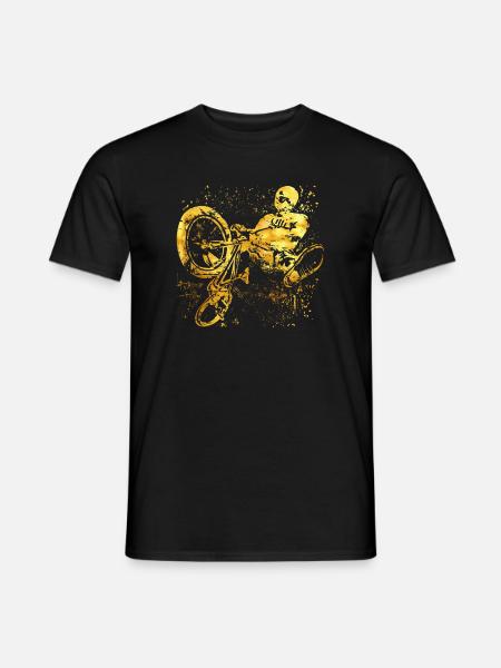 BMX / Bmx / vélo / or / idée cadeau BMX - T-shirt homme - noir