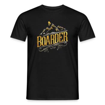 Snowboard / Snowboarden / Snowboarder - Männer T-Shirt - Schwarz - Vorne - AI Model Male 178 light (178cm)