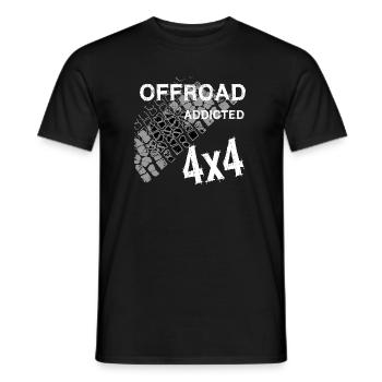 Defender Land-Rover OFF Road White - Männer T-Shirt - Schwarz - Vorne - AI Model Male 178 light (178cm)