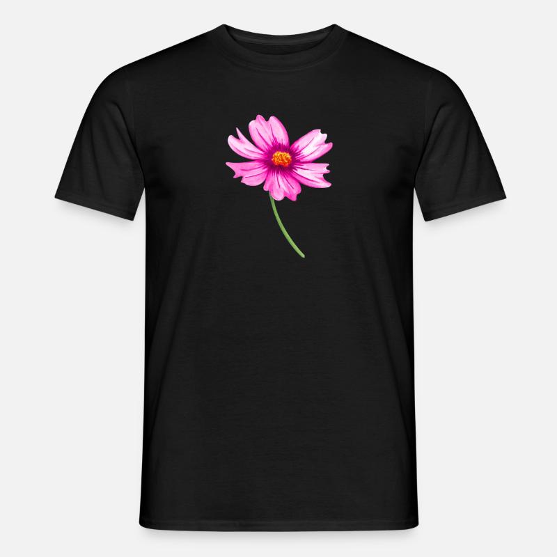 Blume - Männer T-Shirt - Schwarz