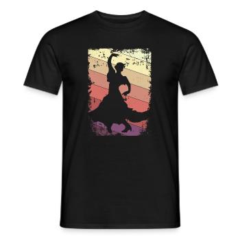 Flamenco Tanzen - Männer T-Shirt - Schwarz - Vorne - AI Model Male 178 light (178cm)
