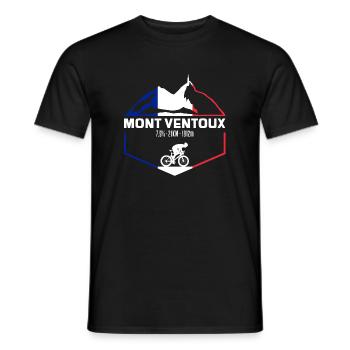 Mont Ventoux - Colour - Men's T-Shirt - black - Front - AI Model Male 178 light (178cm)