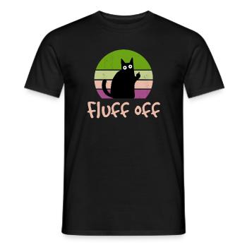 Chat doigt du milieu peluche drôle - T-shirt homme - noir - Devant - AI Model Male 178 light (178cm)
