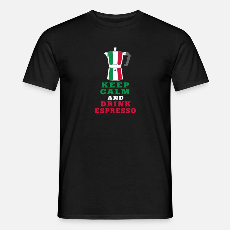 Keep Calm and Drink Espresso Design / Geschenkidee - Männer T-Shirt - Schwarz