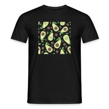Eggplant and avocado pattern - Men's T-Shirt - black - Front - AI Model Male 178 light (178cm)