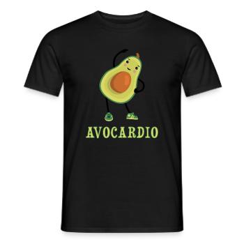 avocardio funny - T-shirt homme - noir - Devant - AI Model Male 178 light (178cm)