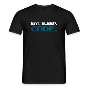 Code de programmation informatique - T-shirt homme - noir - Devant - AI Model Male 178 light (178cm)