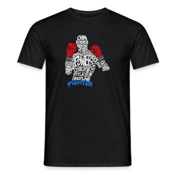 Boxen Fitnesstraining Trainieren Motivation Sport - Männer T-Shirt - Schwarz - Vorne - AI Model Male 178 light (178cm)