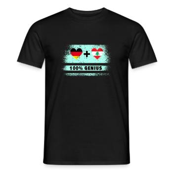 Deutschland und Libanon 100% Genial / Geschenk - Männer T-Shirt - Schwarz - Vorne - AI Model Male 178 light (178cm)