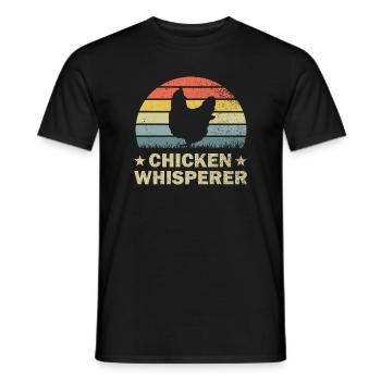 Chicken chickens - Men's T-Shirt - black - Front - AI Model Male 178 light (178cm)