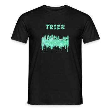 Trier Syline Design / Geschenkidee - Männer T-Shirt - Schwarz - Vorne - AI Model Male 178 light (178cm)