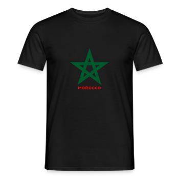 Green five-star Morocco style - Men's T-Shirt - black - Front - AI Model Male 178 light (178cm)