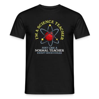 Science teacher chemistry physics - Men's T-Shirt - black - Front - AI Model Male 178 light (178cm)