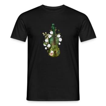 Magnifique violon - T-shirt homme - noir - Devant - AI Model Male 178 light (178cm)