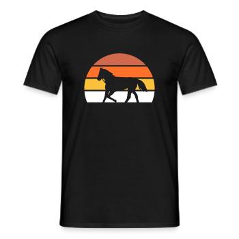 Riding Retro Horse Lovers - Men's T-Shirt - black - Front - AI Model Male 178 light (178cm)