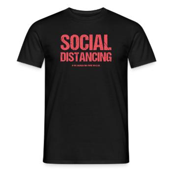 Soziale Distanzierung - Männer T-Shirt - Schwarz - Vorne - AI Model Male 178 light (178cm)