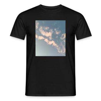 Pastel Clouds Sky Zen Design - Men's T-Shirt - black - Front - AI Model Male 178 light (178cm)