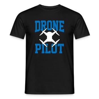 Drohnenpilot  - Männer T-Shirt - Schwarz - Vorne - AI Model Male 178 light (178cm)