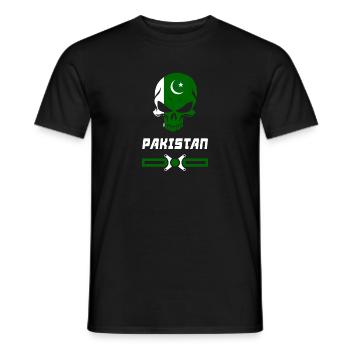 Conception / cadeau de crâne du Pakistan - T-shirt homme - noir - Devant - AI Model Male 178 light (178cm)