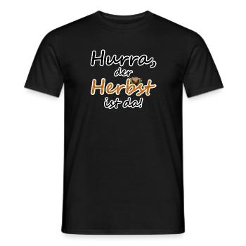 Herbst Jahreszeit Freude Sprüche - Männer T-Shirt - Schwarz - Vorne - AI Model Male 178 light (178cm)