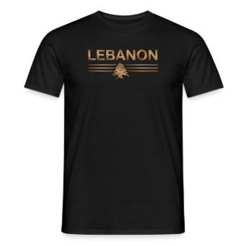 Liban Beyrouth Libanais Libanais Libanais LBN - T-shirt homme - noir - Devant - AI Model Male 178 light (178cm)