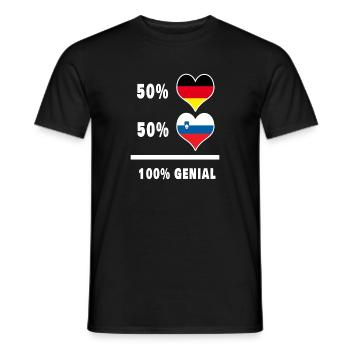 Deutschland und Slowenien Genial / Geschenk - Männer T-Shirt - Schwarz - Vorne - AI Model Male 178 light (178cm)
