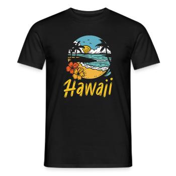 Hawaii Surfing Summer - Men's T-Shirt - black - Front - AI Model Male 178 light (178cm)