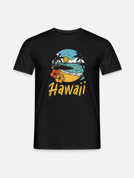 Hawaii Surfing Summer - Men's T-Shirt - black