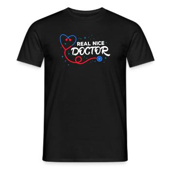 Docteur Médecin spécialiste Interne Médecin d’urgence Profession - T-shirt homme - noir - Devant - AI Model Male 178 light (178cm)
