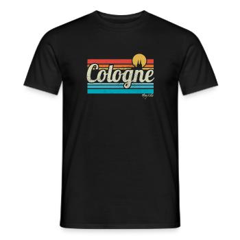Cologne Cologne Retro Vintage Surfer Cologne Carnival - Men's T-Shirt - black - Front - AI Model Male 178 light (178cm)