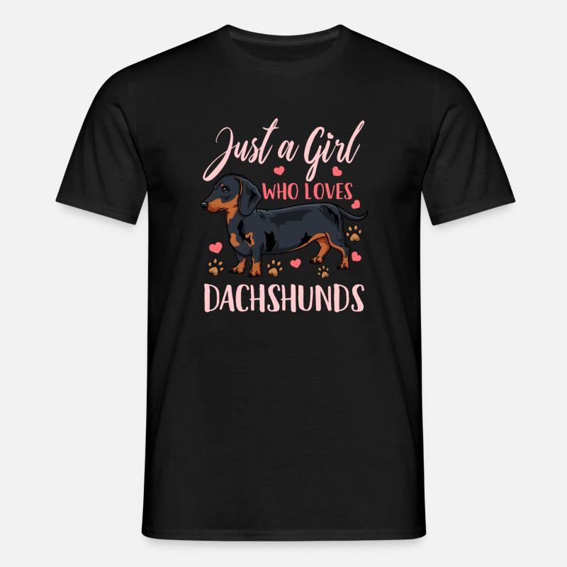 Dackel gravhund - T-shirt til herrer - sort