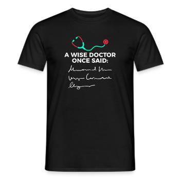Médecin Médecin Spécialiste Assistant médical Médecin Fun - T-shirt homme - noir - Devant - AI Model Male 178 light (178cm)