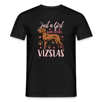Vizsla - T-shirt homme - noir - Devant - AI Model Male 178 light (178cm)