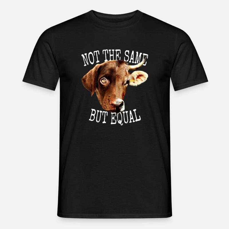 Vegan Not The Same But Equal Vegetarier Tierfreund - Männer T-Shirt - Schwarz