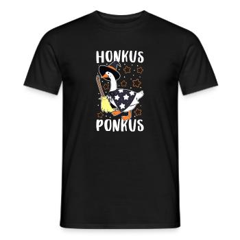 Honkus Ponkus Shirt Goose meme Halloween costume - Men's T-Shirt - black - Front - AI Model Male 178 light (178cm)