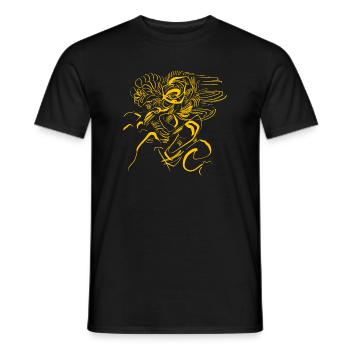 Cthulhu Style Tribal - HP Lovecraft Alien Art - Men's T-Shirt - black - Front - AI Model Male 178 light (178cm)