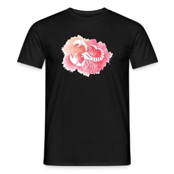 Explosion de squelette de scorpion aquarelle - T-shirt homme - noir - Devant - AI Model Male 178 light (178cm)
