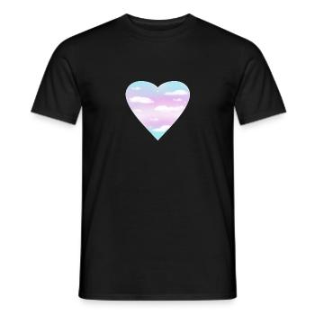 Trans Heart - Männer T-Shirt - Schwarz - Vorne - AI Model Male 178 light (178cm)
