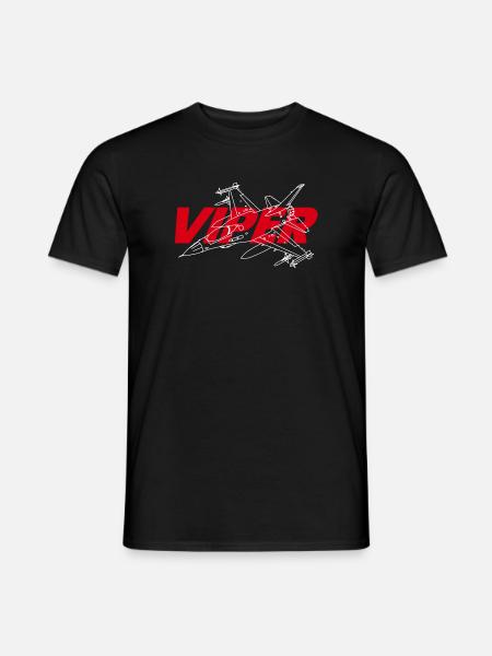 F-16 Viper / Fighting Falcon Düsenjäger / F16 - Männer T-Shirt - Schwarz