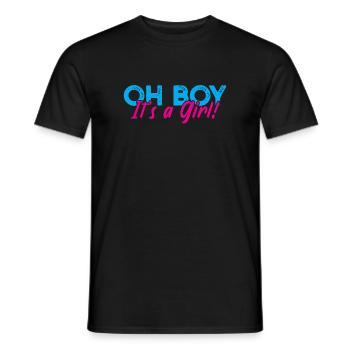 Gender Reveal Party Grossesse Baby Shower - T-shirt homme - noir - Devant - AI Model Male 178 light (178cm)