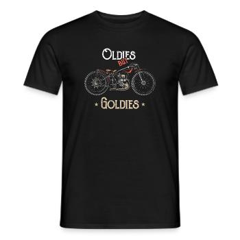 oldies but goldies motorcycle alte männer biker - Männer T-Shirt - Schwarz - Vorne - AI Model Male 178 light (178cm)