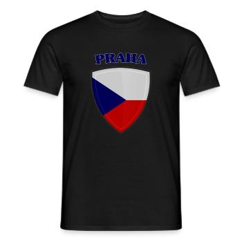 Prag - Männer T-Shirt - Schwarz - Vorne - AI Model Male 178 light (178cm)