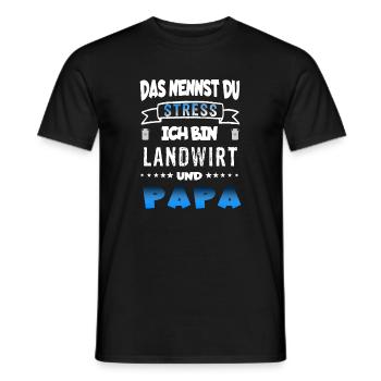 Landwirt und Papa - Bauer und Vater Landwirtschaft - Männer T-Shirt - Schwarz - Vorne - AI Model Male 178 light (178cm)