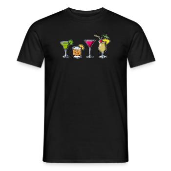 Cocktails Longdrinks Saufen Betrinken Party Machen - Männer T-Shirt - Schwarz - Vorne - AI Model Male 178 light (178cm)